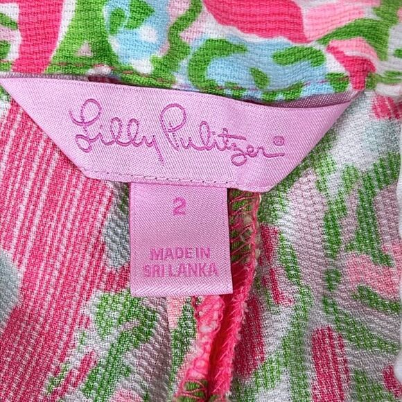 Lilly Pulitzer Flamingo Pink Southern Charm Adie Shorts Size 2 - Picture 5 of 7